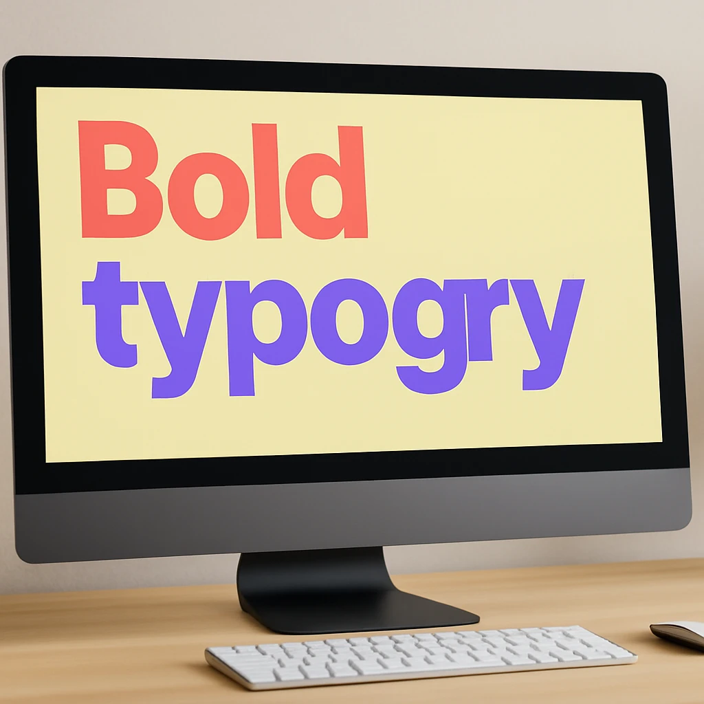 Bold typography takes centre stage