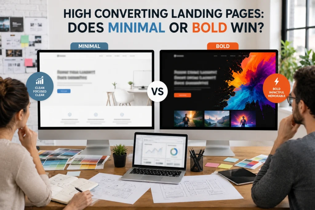 High Converting Landing Pages: Does Minimal or Bold Win?